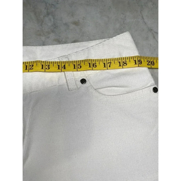 LL Bean Corduroy Pants Women’s 16 P Ivory Favorite Fit Straight Leg - Picture 5 of 8